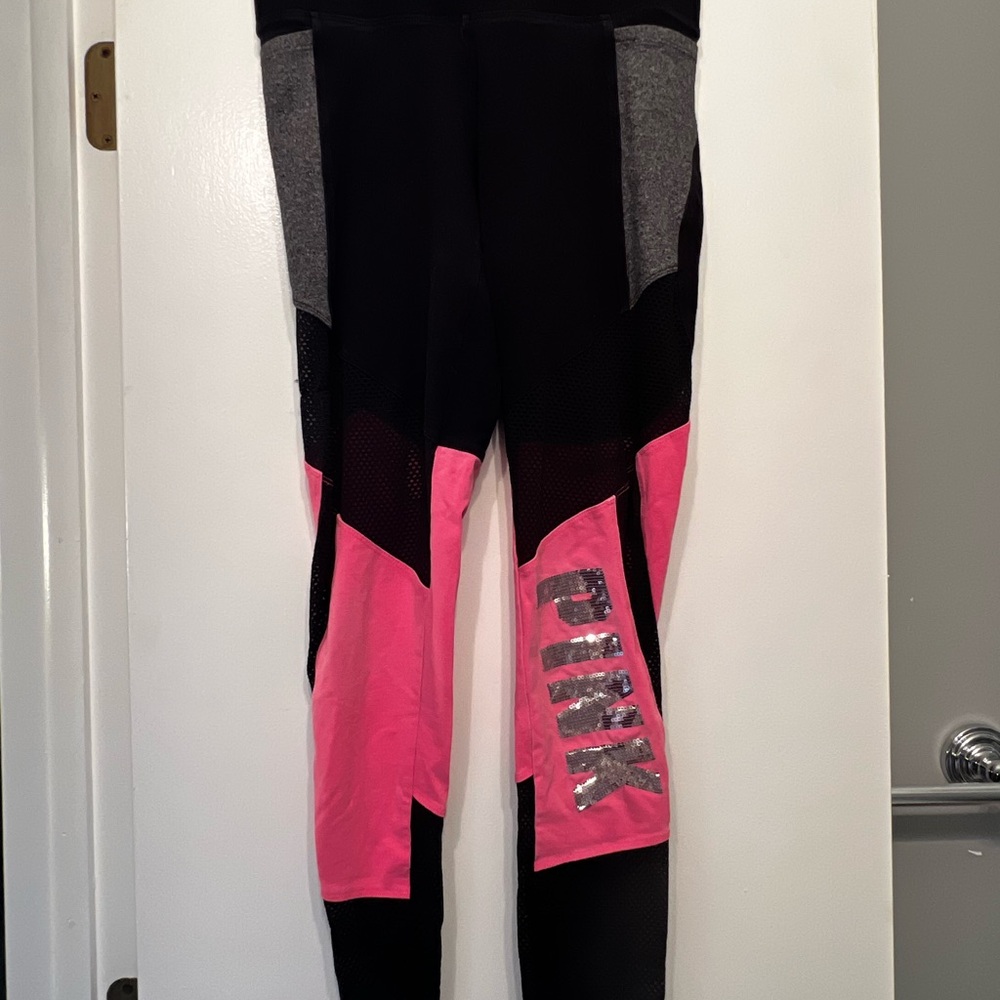 PINK Victoria's Secret Leggings - Black, Pink, Gray